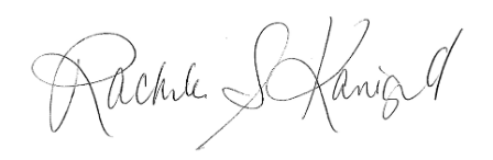 Rachele Kanigel cursive signature