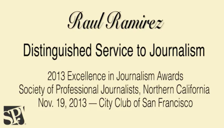 Raul Ramirez Distinguished Service to Journalism